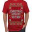 First Christmas With My Hot New Fiance Classic Newlywed Ugly Christmas Sweater Men's T-Shirt