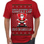 What Happens on Santa's Lap Stays on Santa's Lap, Funny Dirty X Rated Naughty Ugly Christmas Sweater Men's T-Shirt