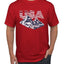 USA Winter Team Sports Fan Collection | USA Flag Mountainscape Sweater, Unisex Men's T-Shirt