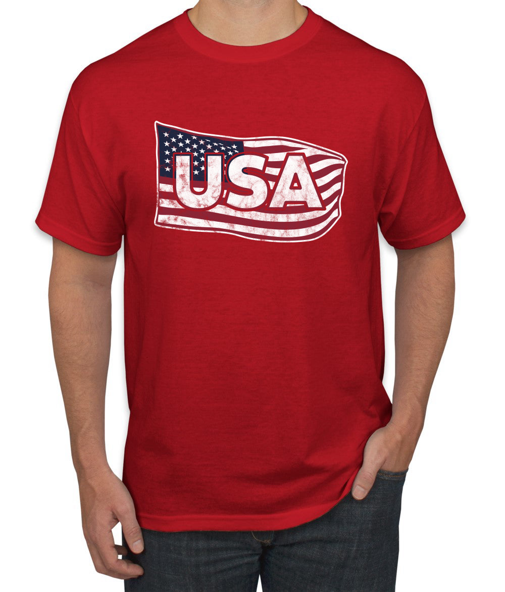 USA Winter Team Sports Fan Collection | USA Flowing Flag Sweater, Unisex Men's T-Shirt
