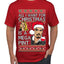 Johnny Depp Amber Heard Drinking Mega Pint Ugly Christmas Sweater Men's Graphic T-Shirt
