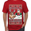 Brodolph Santa Working Out Gym the Red Nosed Gainzdeer Ugly Christmas Sweater Men's Graphic T-Shirt