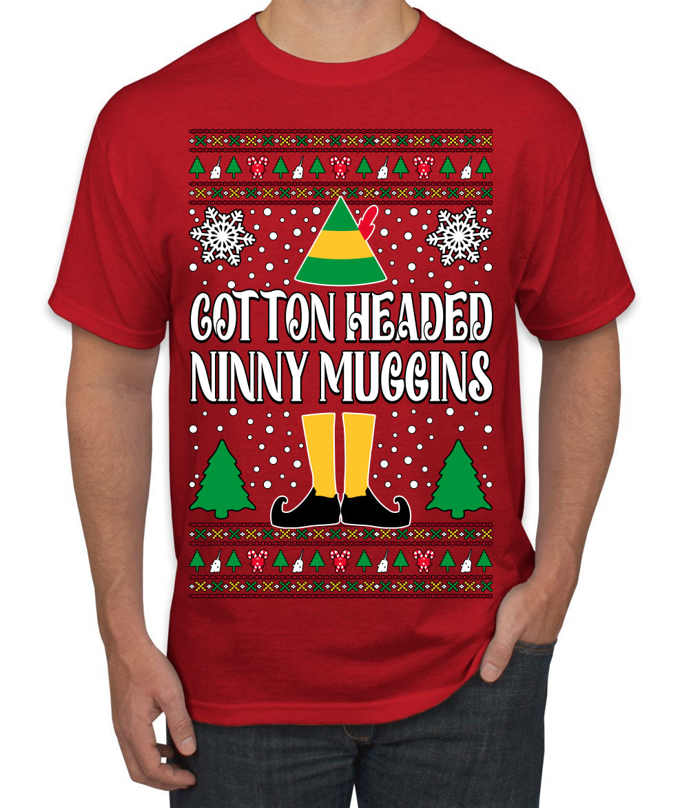 Cotton Headed Muggins Christmas Movie Quote  Ugly Christmas Sweater Men's T-Shirt