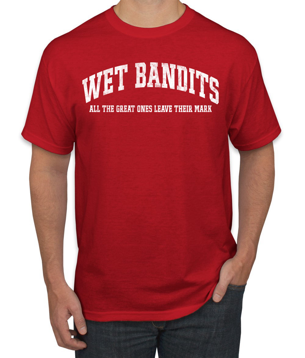 Vintage Movie Quote Wet Bandits Leave They're Mark Christmas Men's T-Shirt
