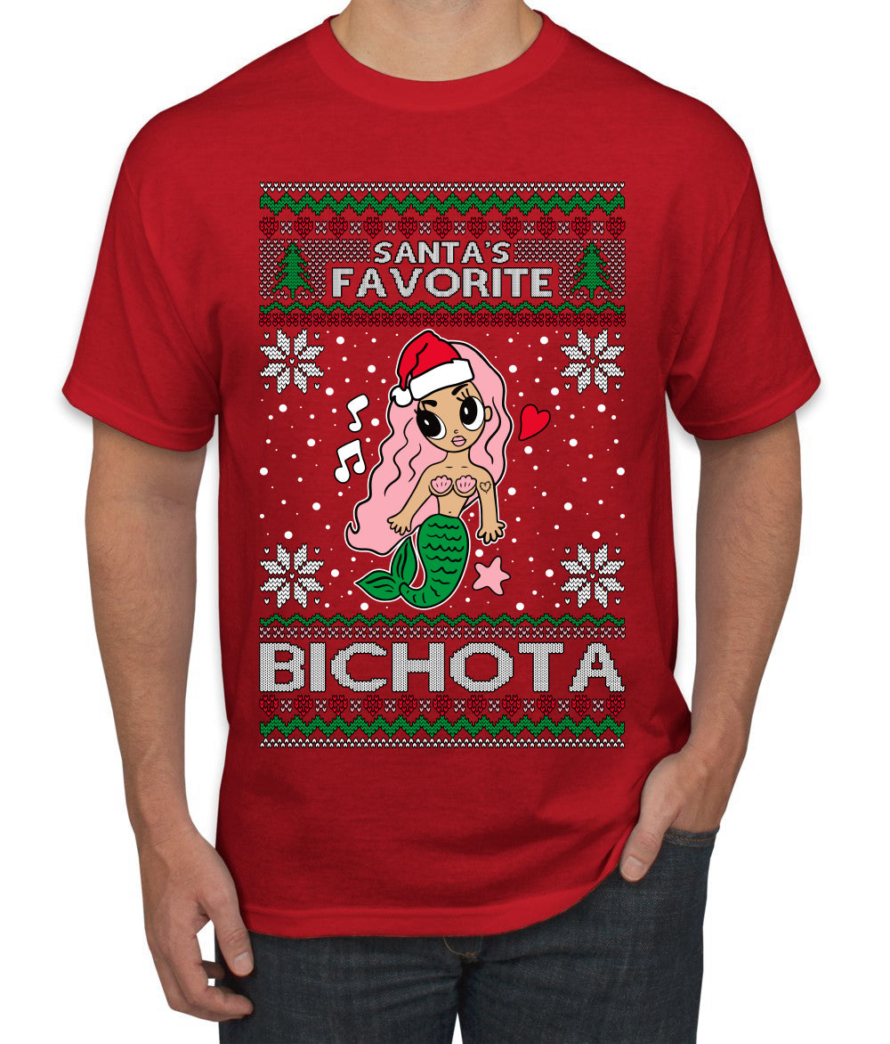Christmas Karol Santa's Favorite Bichota Ugly Christmas Sweater Men's T-Shirt