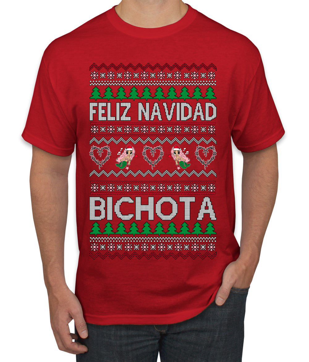 Feliz Navidad Bichota Ugly Christmas Sweater Men's T-Shirt