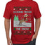 Dachshund Through The Snow, Cute Dog Christmas Sweater, Ugly Christmas Sweater Men's T-Shirt