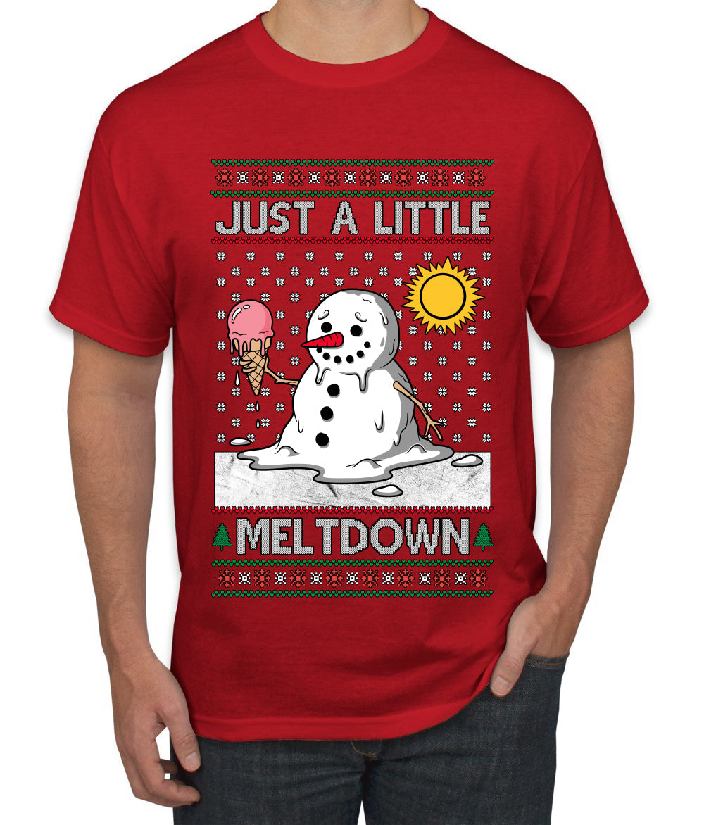 Just A Little Meltdown, Ugly Christmas Sweater Men's T-Shirt