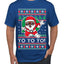 Yo Yo Yo Black Santa Ugly Christmas Sweater Men's T-Shirt