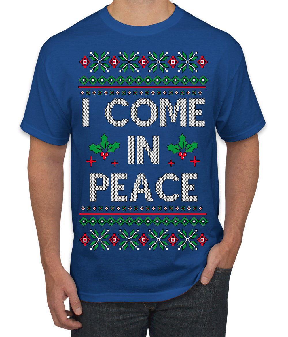 I Come in Peace Ugly Christmas Sweater Men's T-Shirt