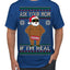 Ask Your Mom If I'm Real Funny Black Santa Claus Censored Ugly Christmas Sweater Men's T-Shirt