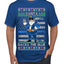 Santa Backs The Blue Pro Police Santa Claus Ugly Christmas Sweater Men's T-Shirt
