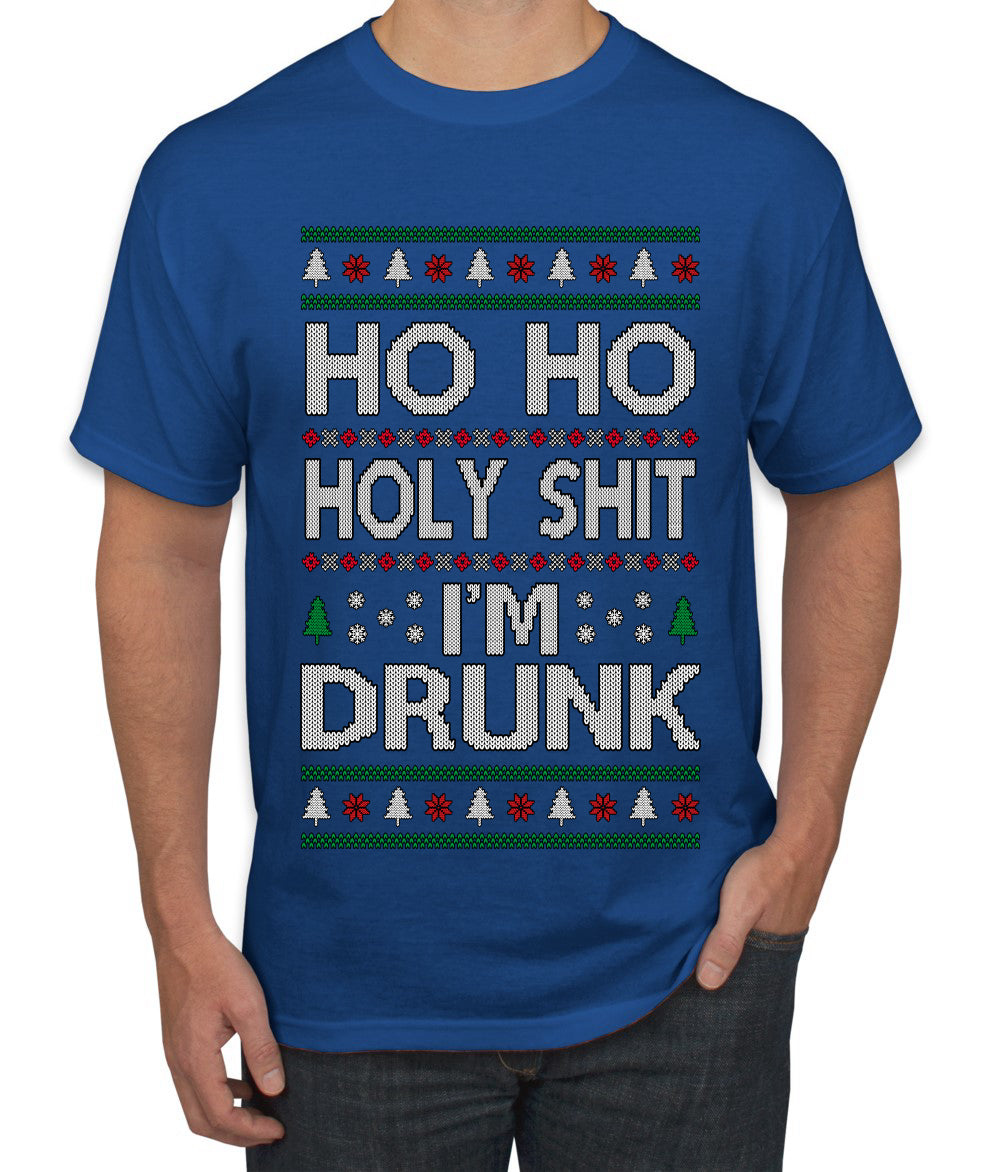 Ho Ho I'm Drunk, Funny Humor Christmas Unisex Sweater, Ugly Christmas Sweater Men's T-Shirt