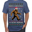 Merry Christmas Ya Filthy Humans Funny Sasquatch Bigfoot Ugly Christmas Sweater Men's T-Shirt