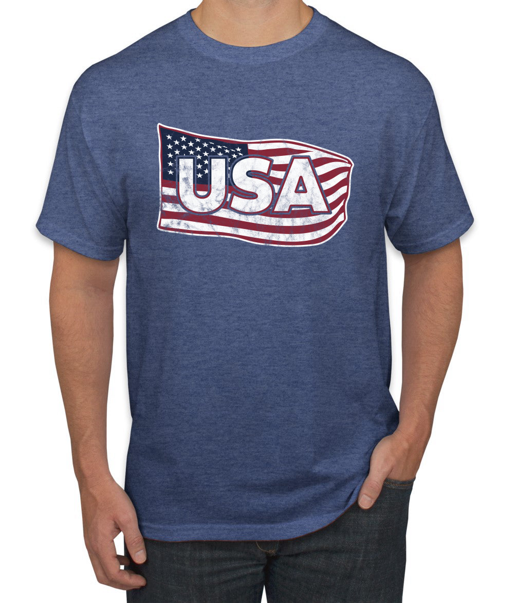 USA Winter Team Sports Fan Collection | USA Flowing Flag Sweater, Unisex Men's T-Shirt