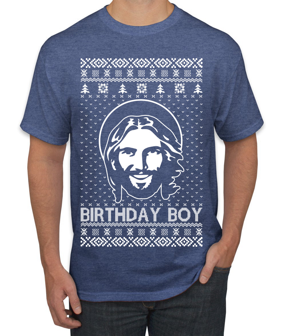 Birthday Boy Jesus Christ Ugly Christmas Sweater Men's T-Shirt