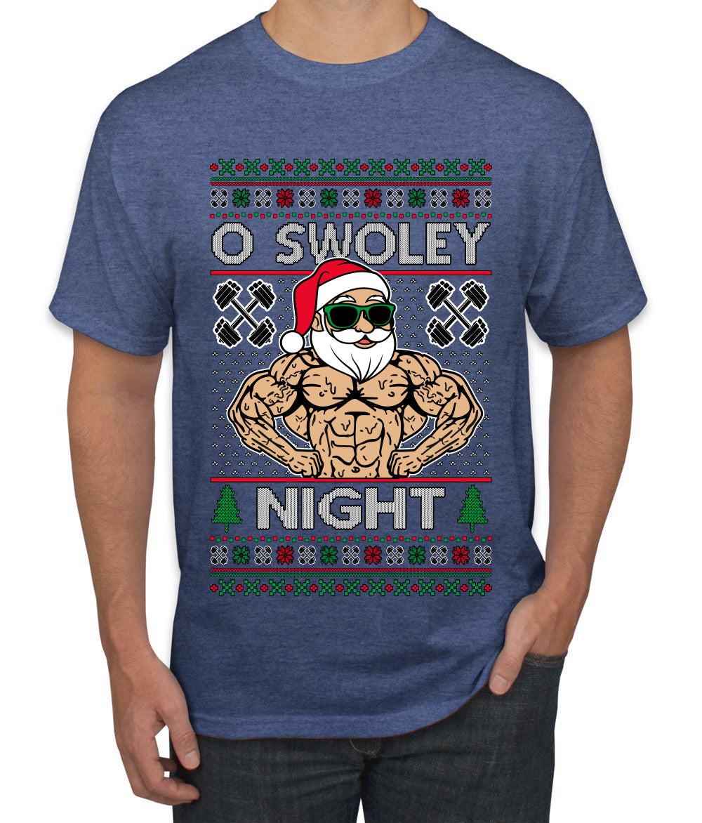 O Swoley Night, Exercise and Fitness Enthusiast, Ugly Christmas Sweater Men's T-Shirt