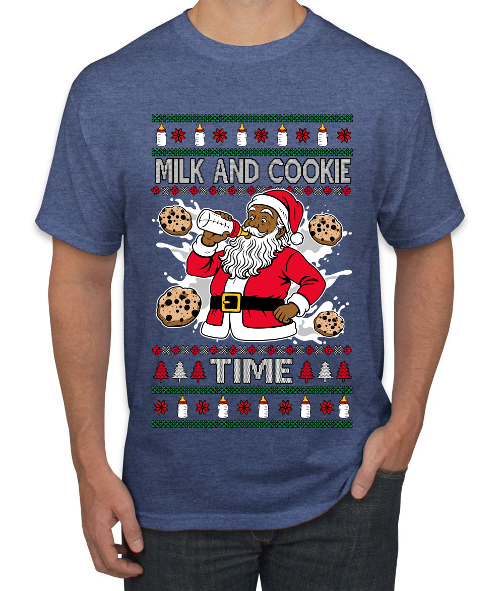Milk And Cookie Time Christmas Sweater, Ugly Christmas Sweater Men's T-Shirt