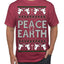 Peace On Earth Funny Xmas Cute Pink Angel Cross Ugly Christmas Sweater Men's T-Shirt