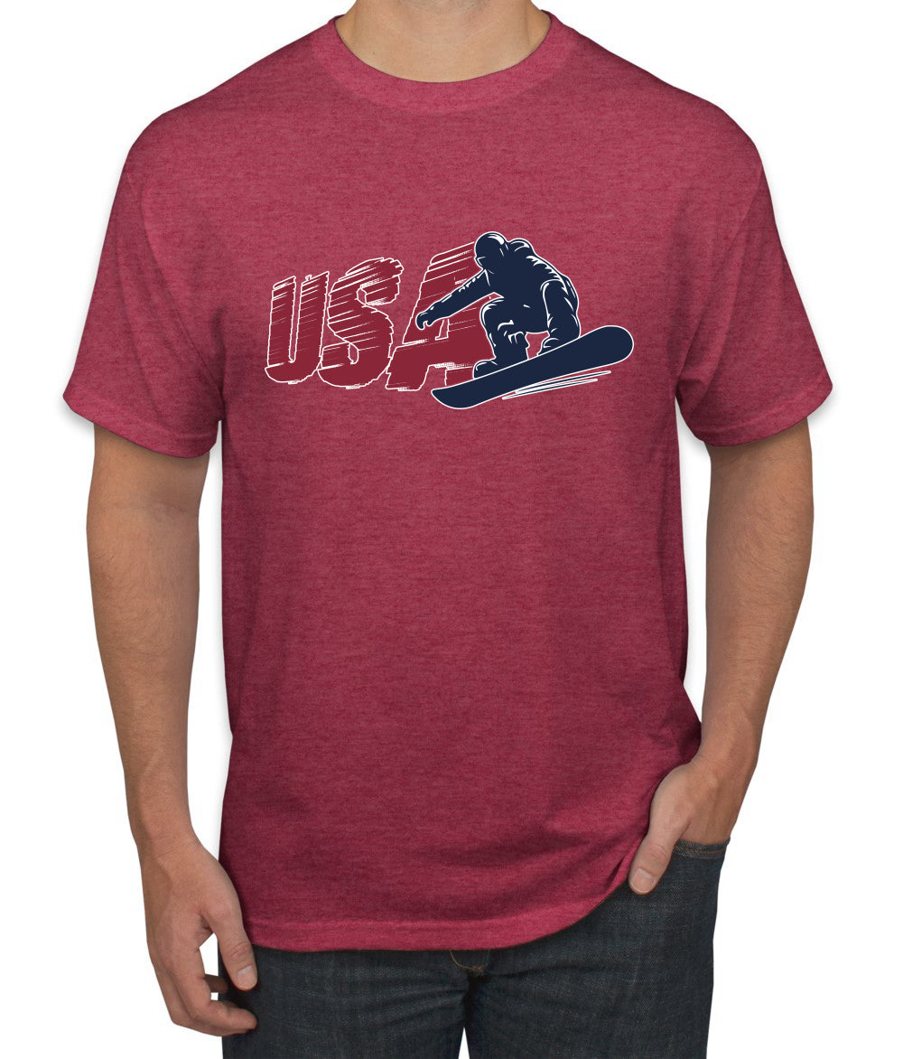 USA Winter Team Sports Fan Collection | USA Snowboarder Sweater, Unisex Men's T-Shirt