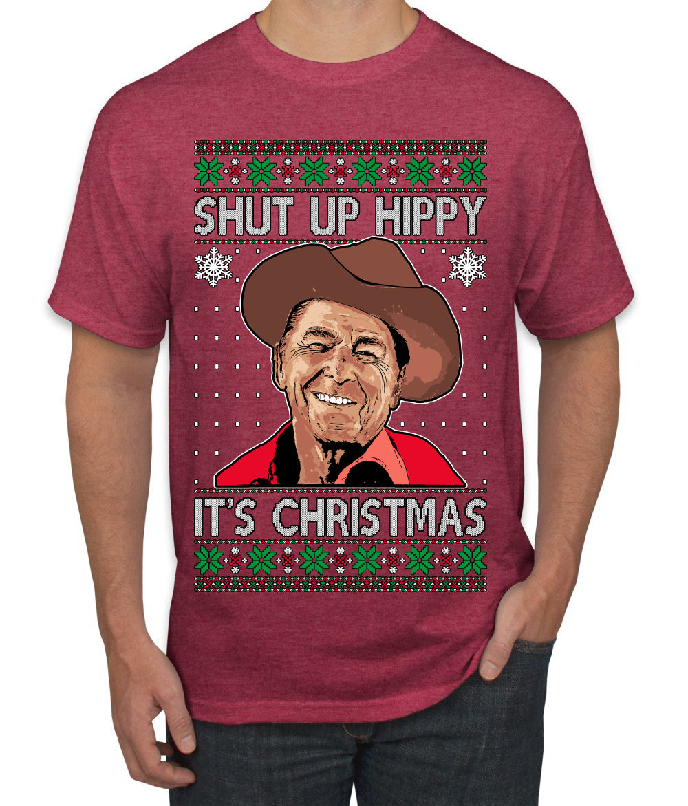Shut Up Hippy It's Christmas Ugly Christmas Sweater Men's T-Shirt