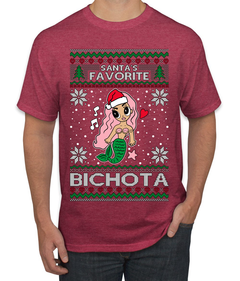 Christmas Karol Santa's Favorite Bichota Ugly Christmas Sweater Men's T-Shirt