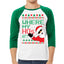 Santa Where My Hos at Christmas 3/4 Sleeve Raglan Unisex Baseball Tee