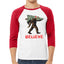 Believe Sanata Sasquatch Bigfoot Christmas Christmas 3/4 Sleeve Raglan Unisex Baseball Tee