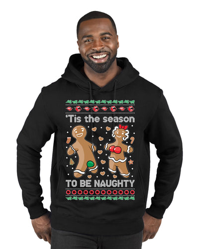 Tis Season to get Naughty Xmas Ugly Christmas Sweater Christmas Premium Graphic Hoodie Sweatshirt
