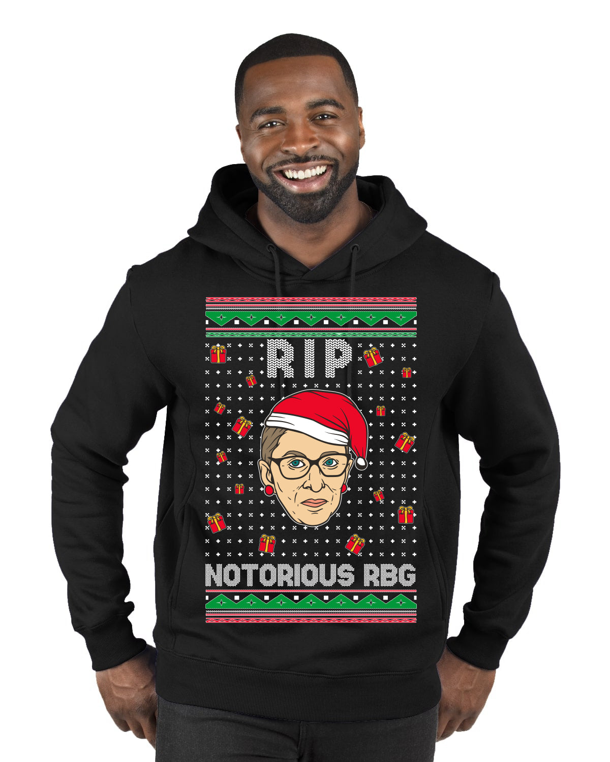 RIP Notorious RBG Ruth Bader Ginsburg Ugly Christmas Sweater Premium Graphic Hoodie Sweatshirt