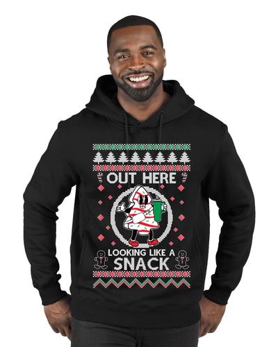 Out Here Looking Like A Snack Cookie Ugly Christmas Sweater Premium Graphic Hoodie Sweatshirt