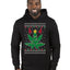 Weed Marijuana Lit Deer Pot Leaf Xmas Lights Christmas Premium Graphic Hoodie Sweatshirt