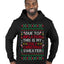 Due to Inflation This is My Ugly Christmas Sweater | Funny Ugly Christmas Sweater Premium Graphic Hoodie Sweatshirt