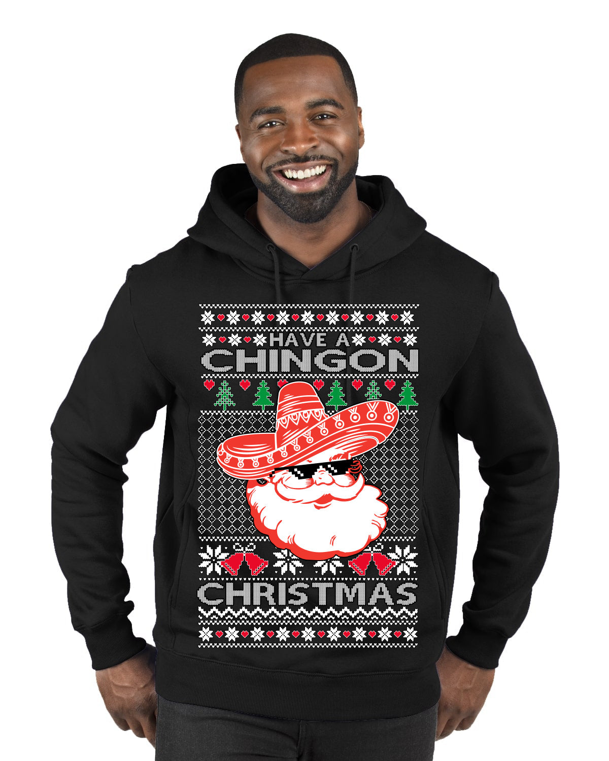 Have a Chingon Christmas Funny Spanish Saying Ugly Christmas Sweater Premium Graphic Hoodie Sweatshirt