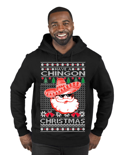 Have a Chingon Christmas Funny Spanish Saying Ugly Christmas Sweater Premium Graphic Hoodie Sweatshirt