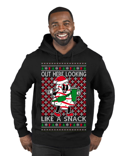 Out Here Looking Like a Snack Funny Cute Christmas Cookie Ugly Christmas Sweater Premium Graphic Hoodie Sweatshirt