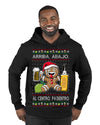 Arriba Abajo Al Centro Pa'Dentro Cheers to Health Salud Ugly Christmas Sweater Premium Graphic Hoodie Sweatshirt