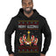 Merry Glizzmas, Funny Glizzy Hot Dog Baby Jesus Catholic Nativity, Fast Food Mustard Condiment Glizzys Humor Ugly Christmas Sweater Premium Graphic Hoodie Sweatshirt