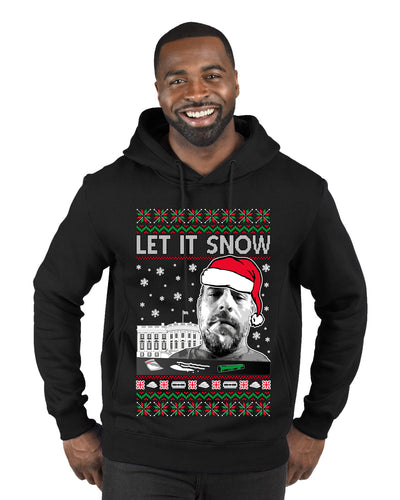 Hunter Let It Snow Biden Ugly Christmas Sweater Premium Graphic Hoodie Sweatshirt