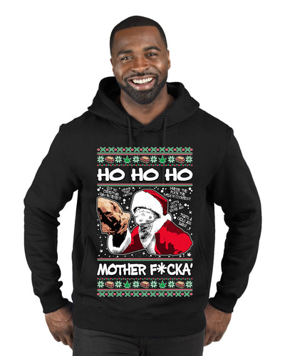 Friday Hood Santa  Ugly Christmas Sweater Premium Graphic Hoodie Sweatshirt