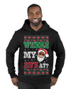 Where My Ho's At? Ugly Christmas Sweater Premium Graphic Hoodie Sweatshirt