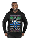 Santa Backs The Blue Pro Police Santa Claus Ugly Christmas Sweater Premium Graphic Hoodie Sweatshirt