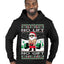 No Lift No Gift Fitness Workout Santa Ugly Christmas Sweater Premium Graphic Hoodie Sweatshirt
