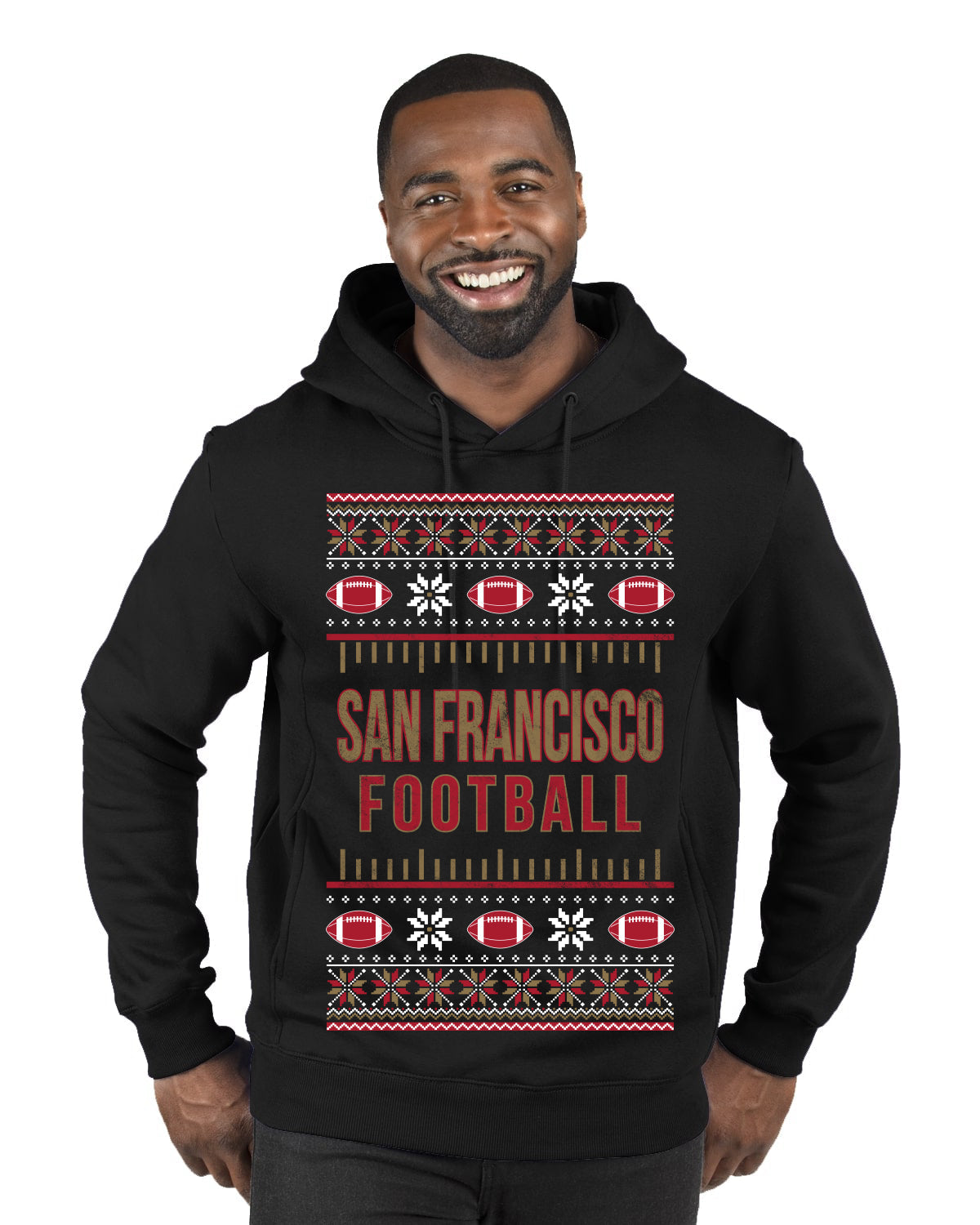 City of San Francisco SF American Football Fantasy Fan Ugly Christmas Sweater Unisex Crewneck Sweatshirt