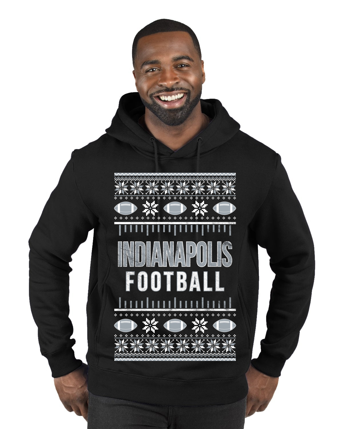 City of Indianapolis IND American Football Fantasy Fan Ugly Christmas Sweater Unisex Crewneck Sweatshirt