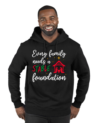 Every Family Needs a Stable Foundation Christmas Premium Graphic Hoodie Sweatshirt