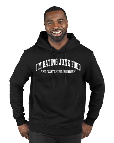 Vintage Movie Quote Eating Junk Food And Watching Rubbish Christmas Premium Graphic Hoodie Sweatshirt