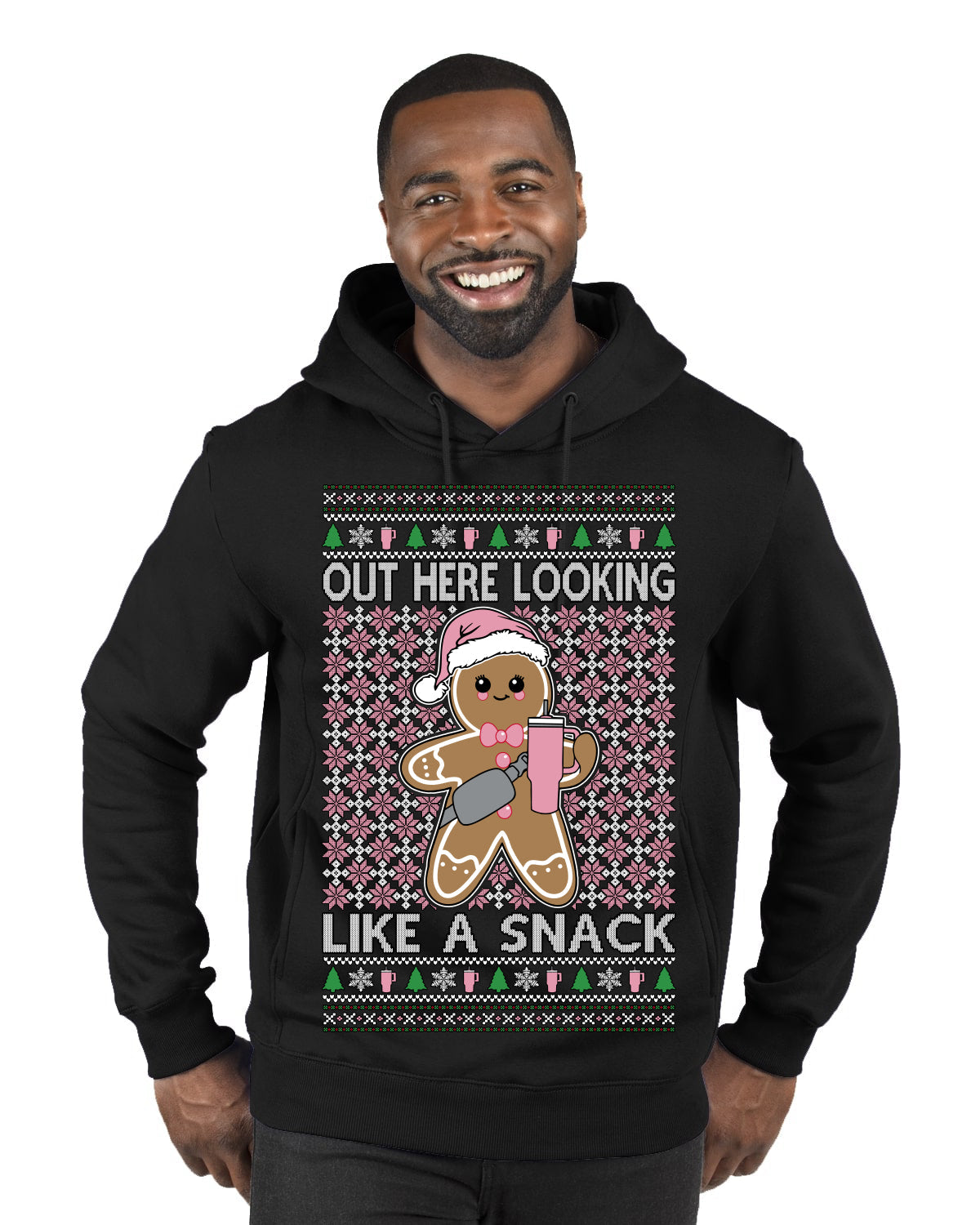 Out Here Looking Like a Snack Cute Xmas Cookie Ugly Christmas Sweater Premium Graphic Hoodie Sweatshirt