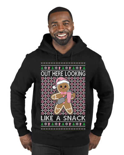 Out Here Looking Like a Snack Cute Xmas Cookie Ugly Christmas Sweater Premium Graphic Hoodie Sweatshirt