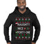 Naughty Nice 41, Ugly Christmas Unisex Sweater List, Extra Festive, Ugly Christmas Sweater Premium Graphic Hoodie Sweatshirt